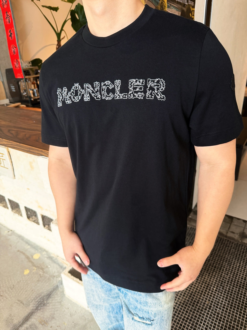 MONCLER MC Space Embroidery Logo Crew Neck T-Shirt