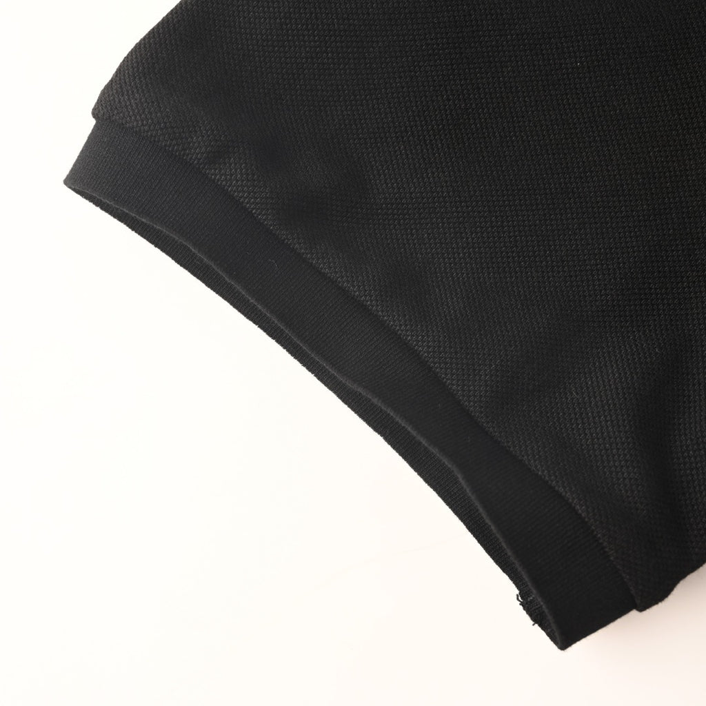 Moncler MC Double-Letter Black Logo Short-Sleeve Polo Shirt