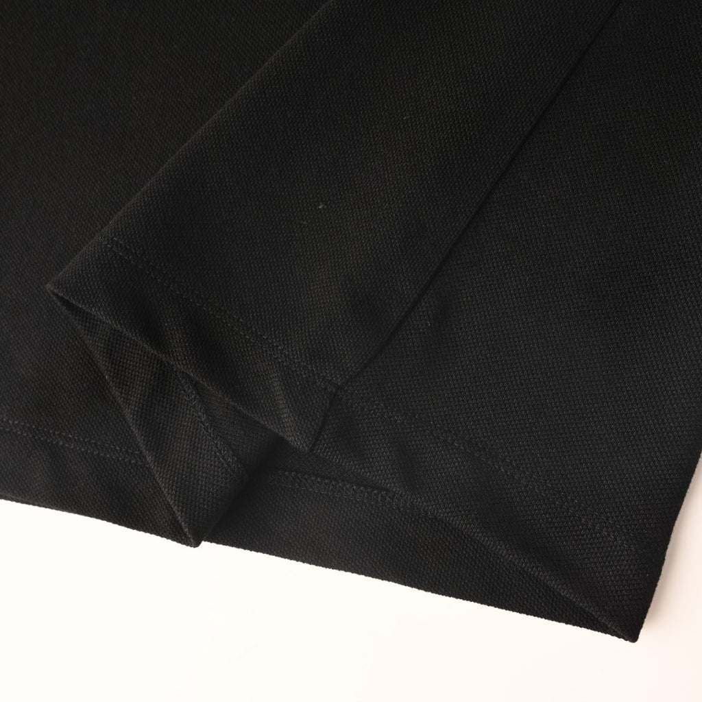 Moncler MC Double-Letter Black Logo Short-Sleeve Polo Shirt